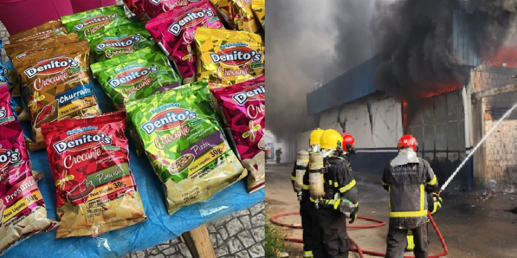 Fábrica Denito’s pode ter pegado fogo por causa de caldeira e corre o risco de desabar