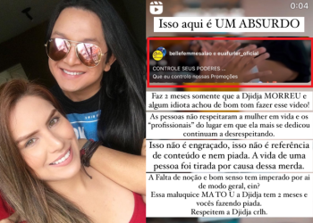 Amigo de Djidja Cardoso detona Belle Femme após piada sobre ‘controlar poderes’: ‘Isso matou a Djidja’