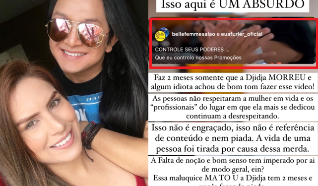 Amigo de Djidja Cardoso detona Belle Femme após piada sobre ‘controlar poderes’: ‘Isso matou a Djidja’