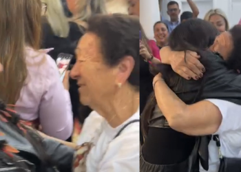 Vídeo: Isabelle Nogueira chega no Alegrete e avó de Matteus chora emocionada