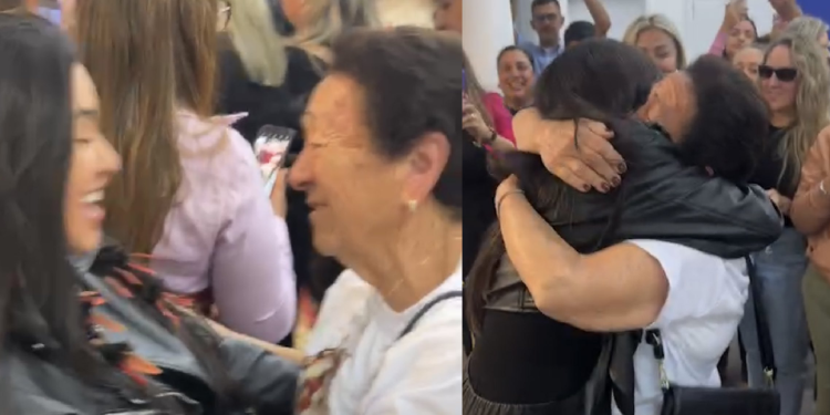 Vídeo: Isabelle Nogueira chega no Alegrete e avó de Matteus chora emocionada