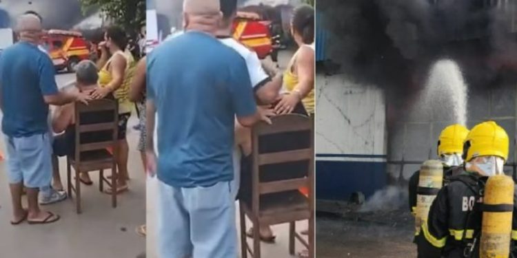 Vídeo: após dono da Denito’s chorar vendo fábrica em chamas, manauaras querem fazer vaquinha