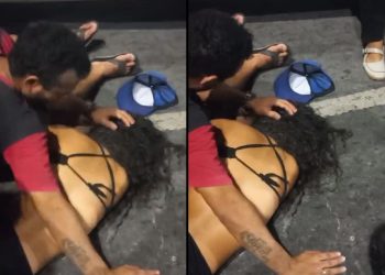 Vídeo: jovem briga com namorado em Manaus e se joga na frente do carro para chamar atenção