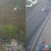 Vídeo: Na Avenida Torquato Tapajós, motoqueiro e garupa 'voam' ao despencarem de barranco em acidente