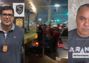 Vídeo: Delegado e Secretário solicitam ajuda para achar motociclistas que aparecem lincharam motorista em Manaus