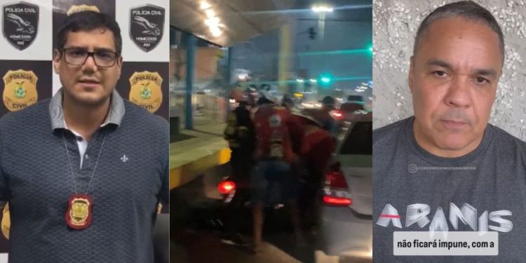 Vídeo: Delegado e Secretário solicitam ajuda para achar motociclistas que aparecem lincharam motorista em Manaus