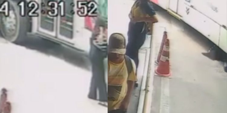 Vídeo mostra ônibus esmagando as pernas de mulher dentro de terminal de ônibus em Manaus