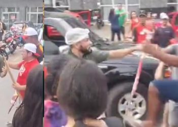 Vídeo: caravana do PT em Manaus é denunciada por saque e agressão dentro do DB