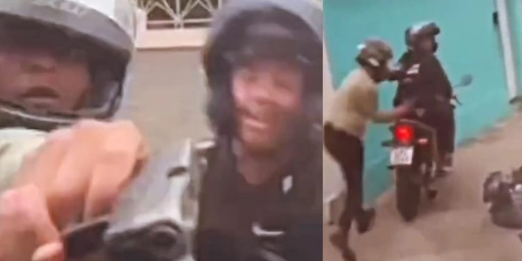 Vídeo: assaltantes atiram em carro blindado e correm ao ver que não conseguiram roubar a vítima