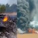 Vídeo urgente: avião cai, pega fogo e explode na BR-319 