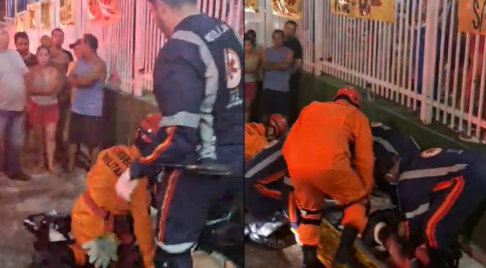Vídeo: Grupos rivais trocam t1r0s e homem morr3 vítima de bal@ perdida em Manaus
