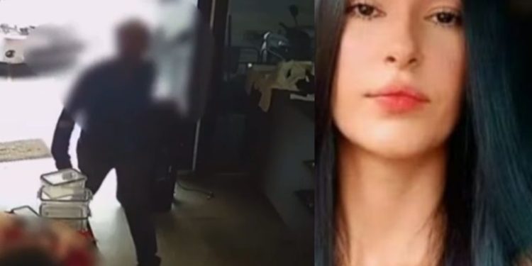 Vídeo: ciumento mat@ a namorada com espada e invade loja para m@tar a ex-namorada