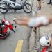Vídeo: motoqueiro perde o rumo e atr0pela idosa em Manaus