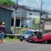 Carro capota e Samu socorre motorista acidentado em Manaus