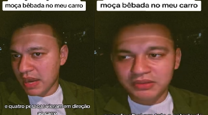 Jovem bêbada é abandonada por ‘amigos’ e motorista de app alerta: ‘Estado deplorável’