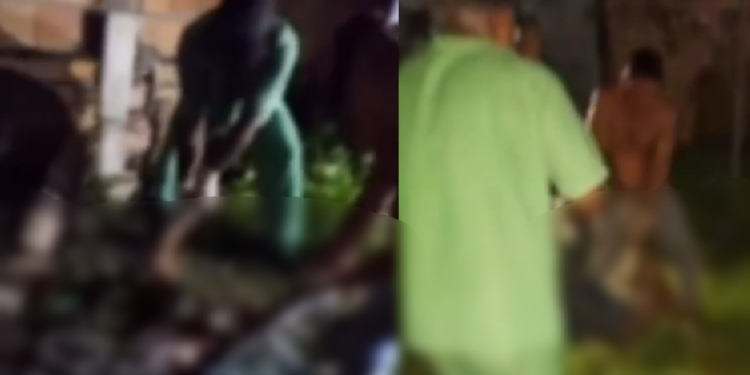 Vídeo forte mostra c0rpo de homem sendo retirado de cova rasa no bairro Redenção
