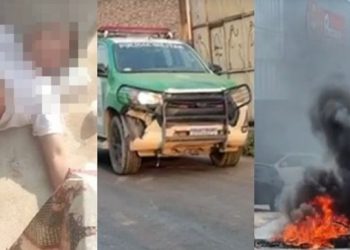 Vídeo: população protesta contra polícia após acidente com viatura matar motoqueiro