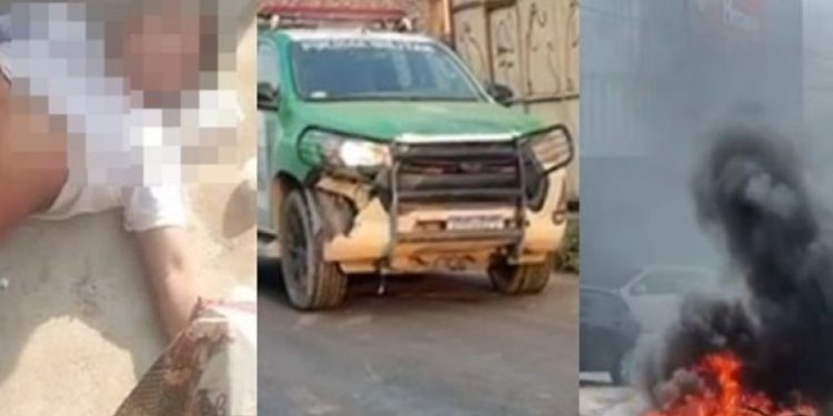 Vídeo: população protesta contra polícia após acidente com viatura matar motoqueiro