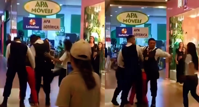 Vídeo: Blindadas agr1dem segurança mulher no shopping Via Norte