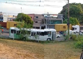 Vídeo mostra outro acidente com contêiner que se desprende e desce de ré em Manaus; veja