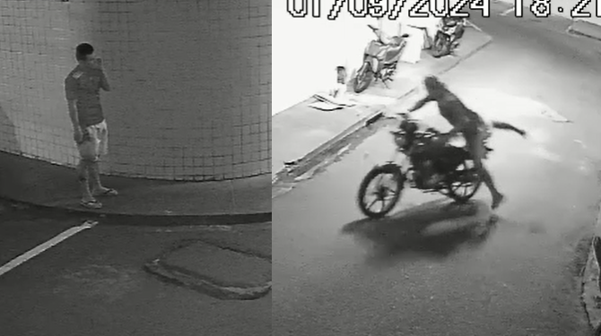 Vídeo: Lalau é flagrado levando moto estacionada de plantonista dentro de SPA em Manaus