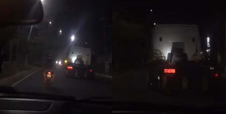 Vídeo mostra motoristas de carreta dirigindo ‘adoidado’ e soltando fogos no Tarumã; veja