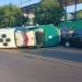 Na Compensa, PM dorme e capota com viatura após colidir com veículos