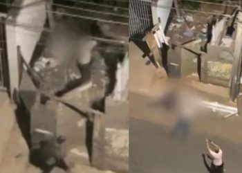 Vídeo: Criminoso acaba esfaqueado após vítima reagir a assalto