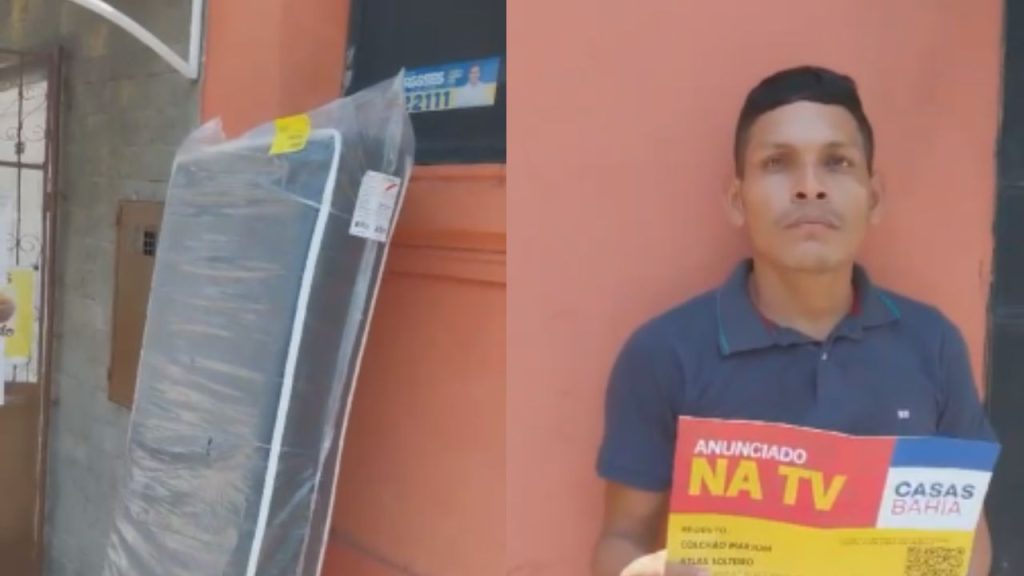 Vídeo: Simples e fácil, homem furta colchão no Centro de Manaus e é preso