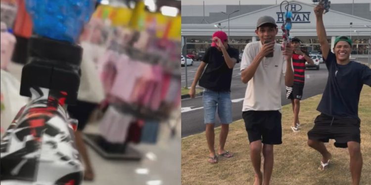 "Guerra de bolinhas dentro da Havan": influenciador de Manaus é criticado após brincadeira com arma de bolinha de gel