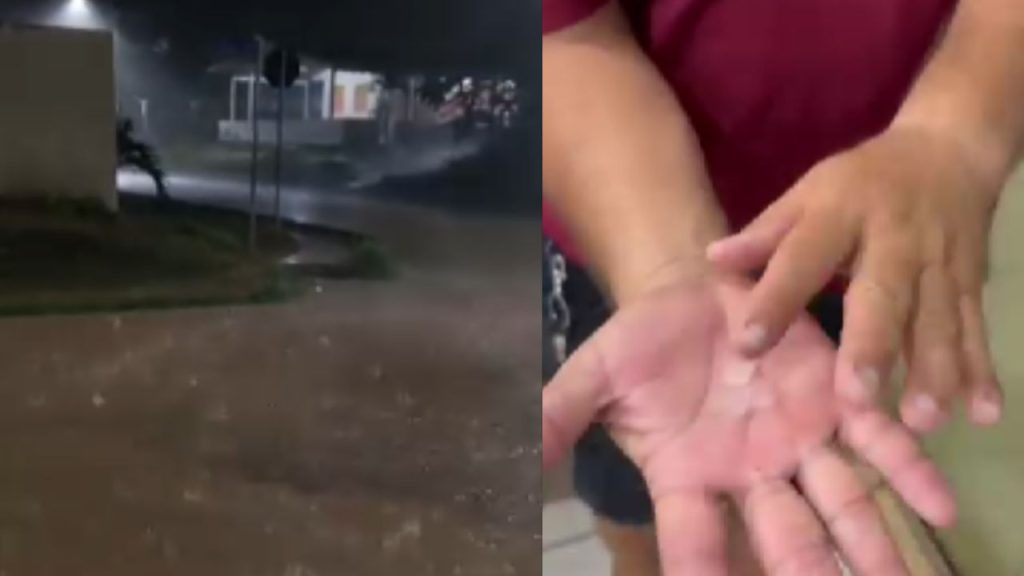 Vídeo: Chuva de granizo é registrada no interior do Amazonas: 'é forte Brasil'