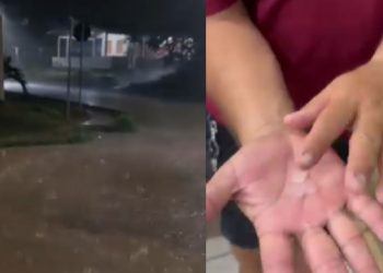 Vídeo: Chuva de granizo é registrada no interior do Amazonas: 'é forte Brasil'
