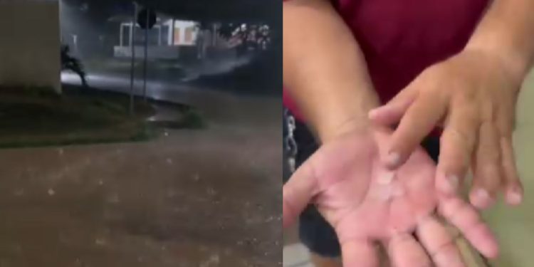 Vídeo: Chuva de granizo é registrada no interior do Amazonas: 'é forte Brasil'