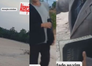 Vídeo: Evangélico leva facada durante oração em campo na Avenida das Torres