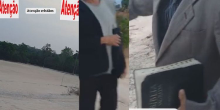Vídeo: Evangélico leva facada durante oração em campo na Avenida das Torres