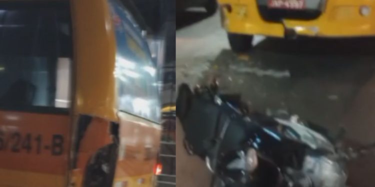 "Apostando corrida aqui": motoqueiro mostra acidente que 'Amarelinhos' causaram na avenida Grande Circular