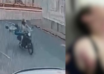 Cabo solto em via pública corta pescoço de mulher que estava na garupa de moto