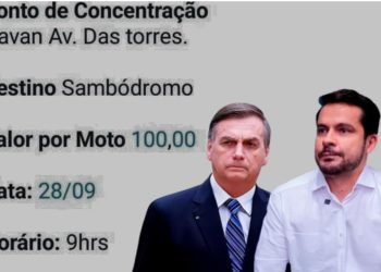 Possíveis pagamentos a participantes de motociata de Bolsonaro e Alberto Neto em Manaus vira alvo do MP