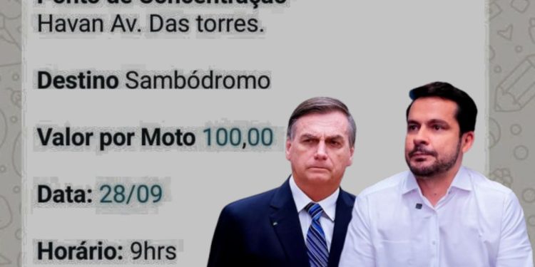 Possíveis pagamentos a participantes de motociata de Bolsonaro e Alberto Neto em Manaus vira alvo do MP