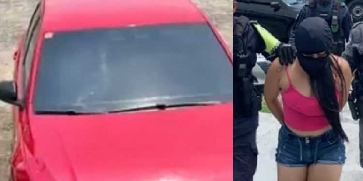 Blindada presa por sequestr0 em Manaus estava com o jovem amarrad0 no carro
