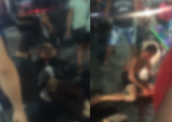 Vídeo: Homem e mulher se contorc3m no chão após ac1dente com moto em Manaus