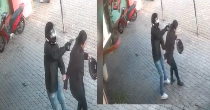Vídeo filma exato momento que dona de restaurante é rendida e b@leada na cabeça
