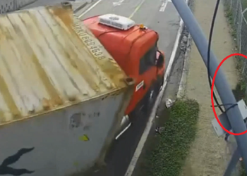 Vídeo: Homem escapa de ser esm@gad0 por contêiner que tombou em Manaus