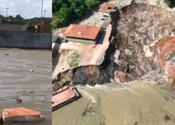 Vídeo urgente: deslizamento no Porto deixa pessoas desaparecidas em Manacapuru