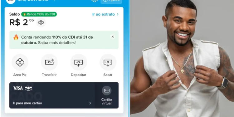 Liso? Davi divulga o Pix e mostra R$ 2 de saldo bancário: ‘E agora pra pagar as contas?’