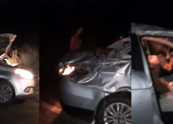 Vídeo: Capotamento após colisão0 de carro deixa quatro f3r1dos em Manacapuru