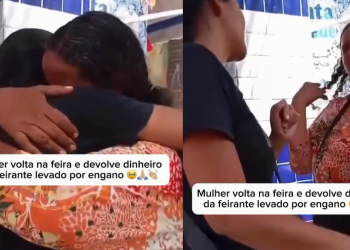 Feirante se emociona ao ver cliente devolvendo dinheiro entregue a mais por engano: ‘Já chorei tanto’; veja