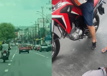 Vídeo: Idoso de 78 anos atr0pelad0 após briga entre motoqueiros não resiste em hospital em Manaus