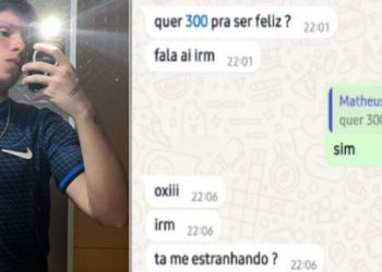 Mensagens mostram aliciador oferecendo dinheiro para menores em Manaus: ‘quer 300 pra ser feliz?