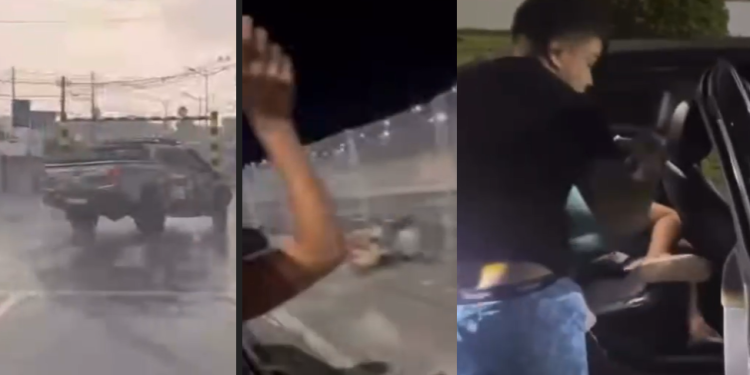 Vídeo: Em Manaus, blindados ostentam armas, dão tiro para cima e causam caos nas ruas